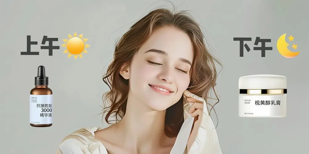 早上用 Matrixyl，晚上用视黄醇