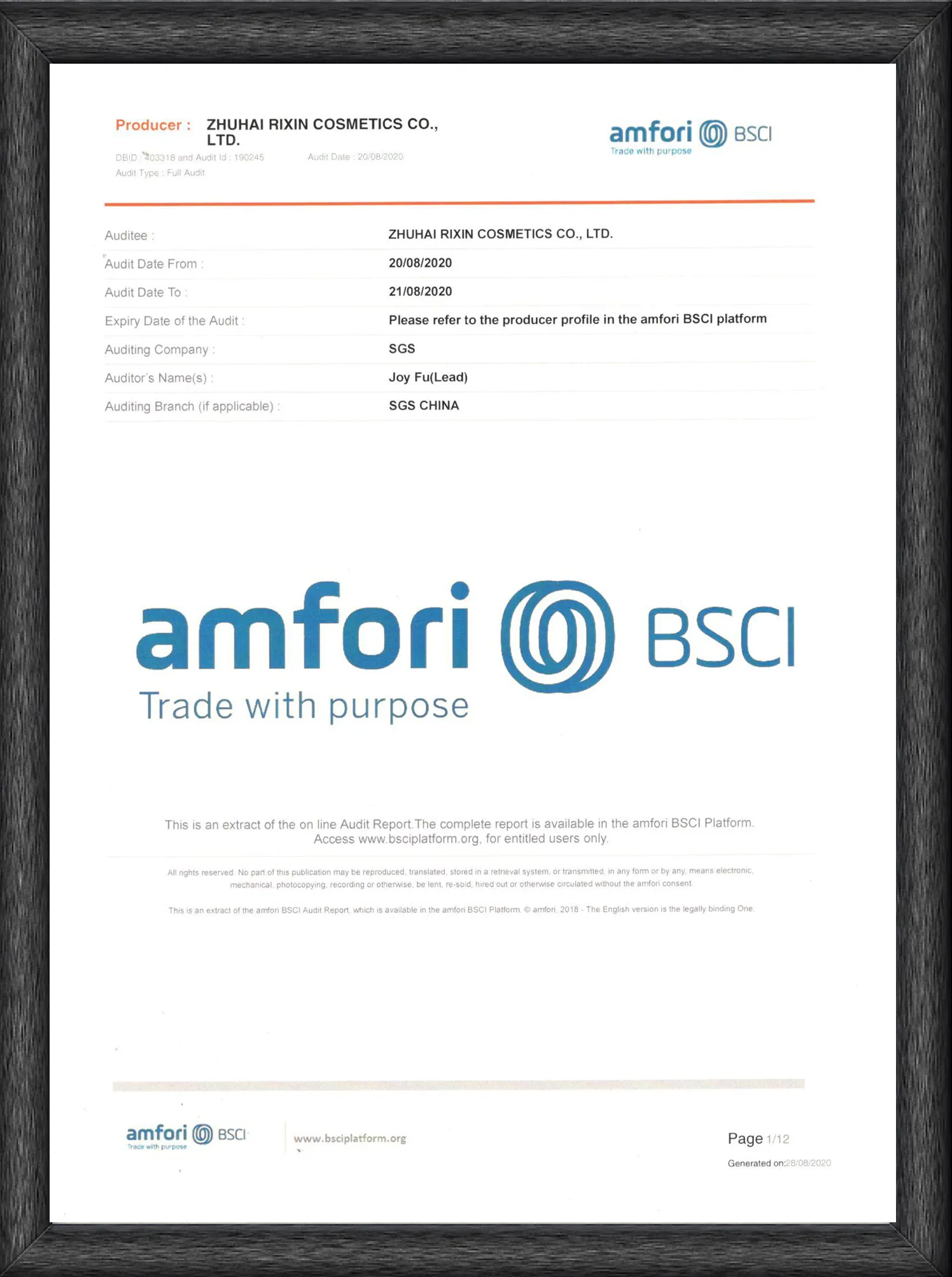BSCI BSCI Certification