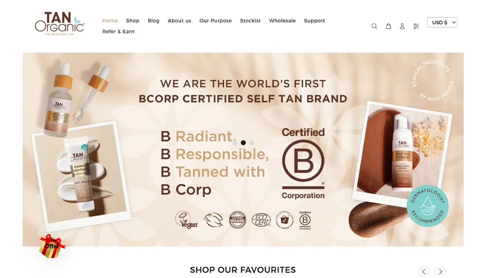Tan Organic Tan Organic